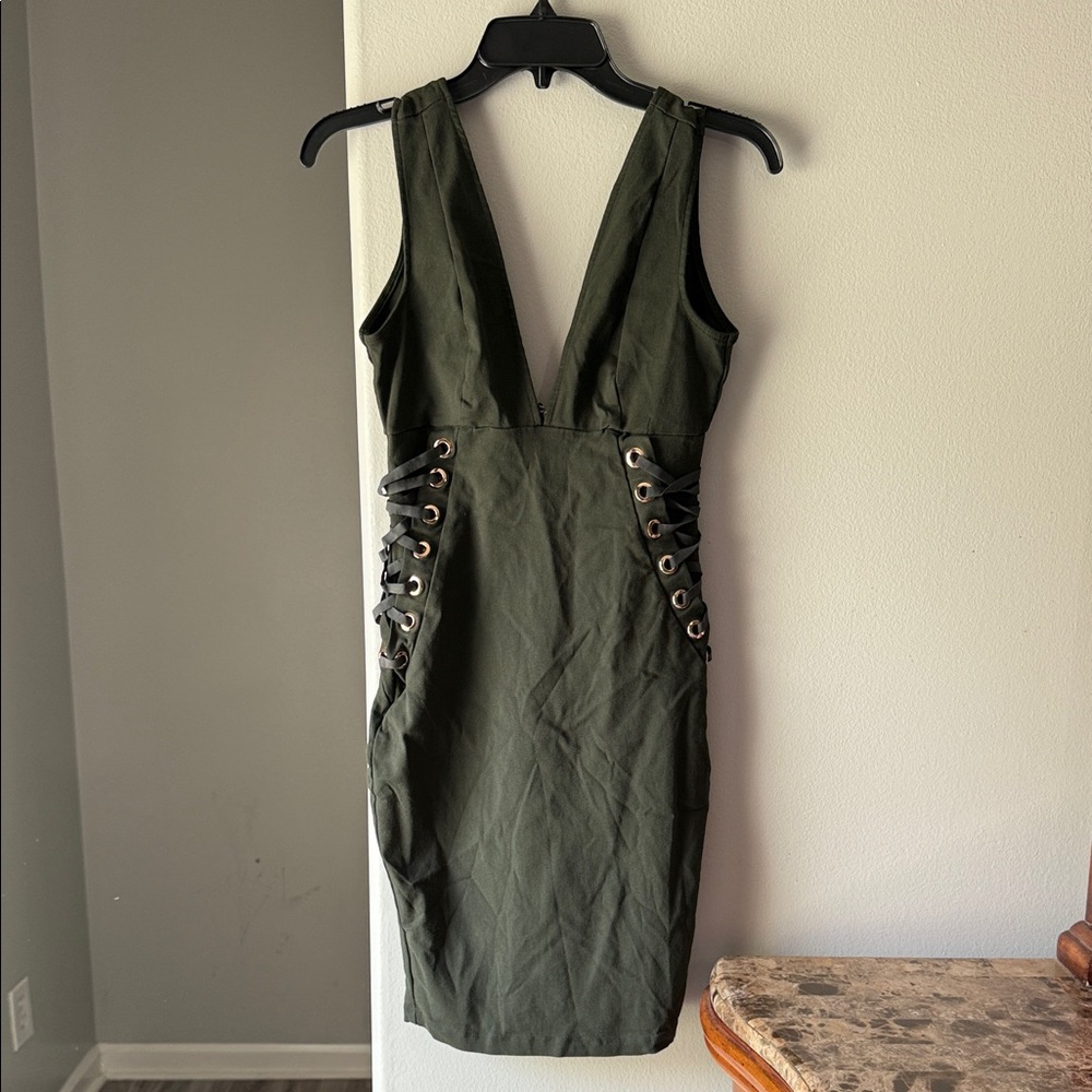 Iris Deep Green Backless Dress